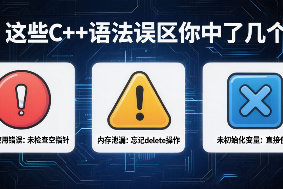 信奥新手避坑指南：这些C++语法误区你中了几个？
